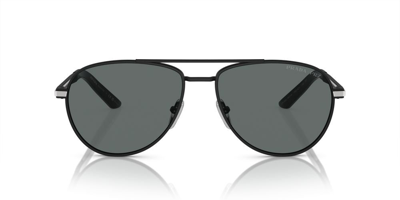 Shop Prada Eyewear Aviator Sunglasses In Black