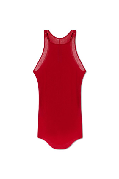 Shop Rick Owens Sleevelss Ribbed Tank Top In Red