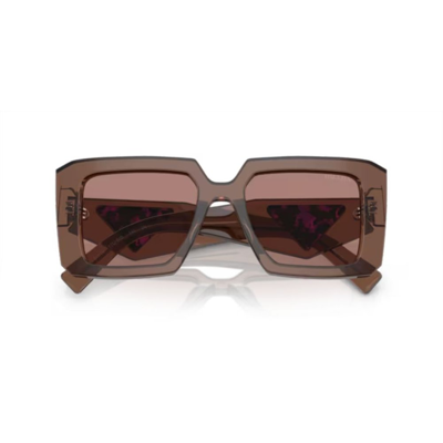 Shop Prada Eyewear Square Frame Sunglasses In Brown