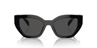 Shop Prada Eyewear Butterfly Frame Sunglasses In Black