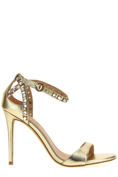 Shop Pinko Calila 02 Embellished Sandals In Gold