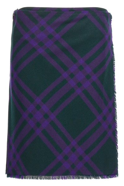 Shop Burberry Women 'kilt' Skirt In Multicolor