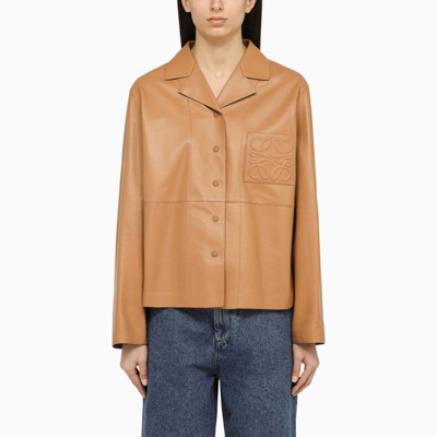 Shop Loewe Camel Nappa Blouse Women In Brown