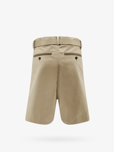 Shop Sacai Man Bermuda Shorts Man Beige Bermuda Shorts In Cream