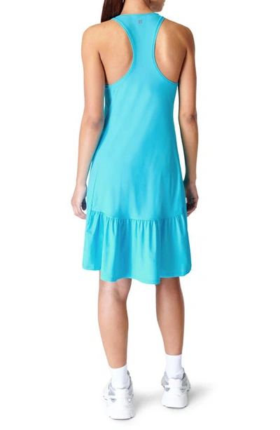 Shop Sweaty Betty Explorer Club High Low Dress In Seaglass Blue