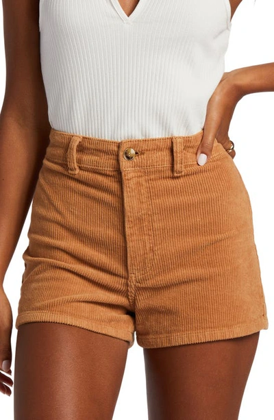 Shop Billabong Free Fall Stretch Cotton Corduroy Shorts In Summer Spice