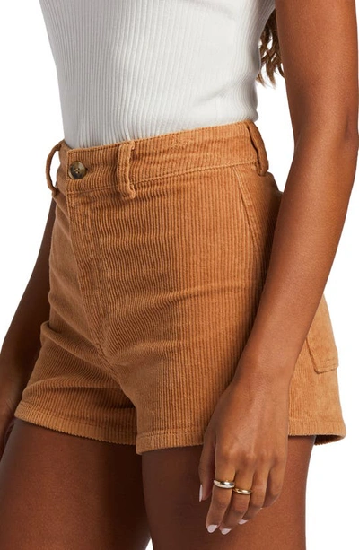 Shop Billabong Free Fall Stretch Cotton Corduroy Shorts In Summer Spice
