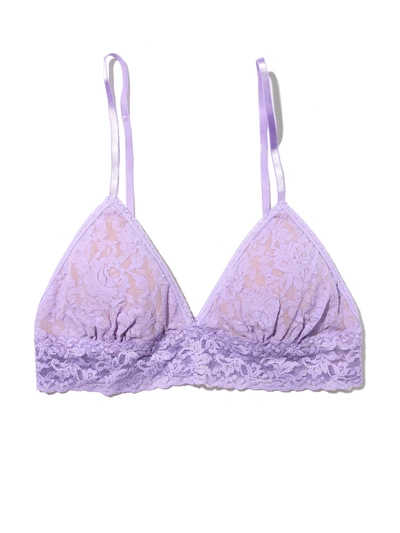 Shop Hanky Panky Signature Lace Padded Triangle Bralette In Purple