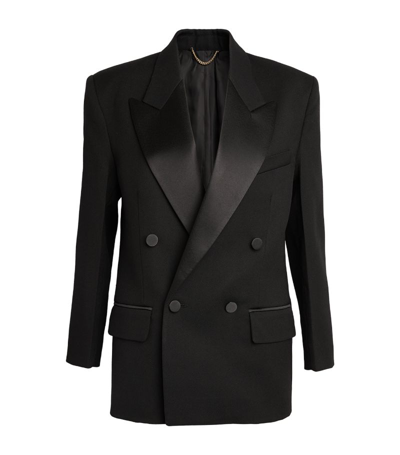 Shop Victoria Beckham Wool-blend Tuxedo Jacket In Black