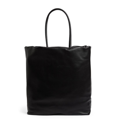 Shop Fabiana Filippi Large Leather Shopper Bag In Black