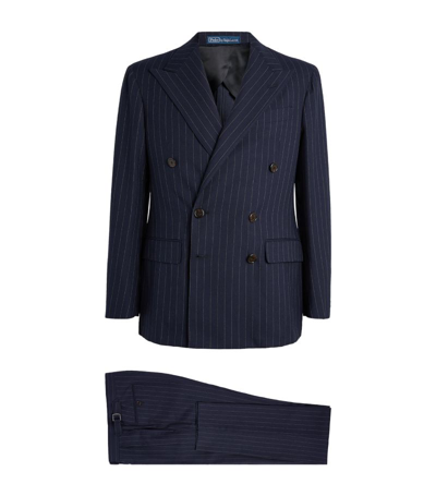 Shop Polo Ralph Lauren Pinstripe 3-piece Suit In Navy
