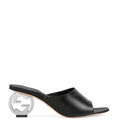 Shop Gucci Gg Heeled Sandals In Black