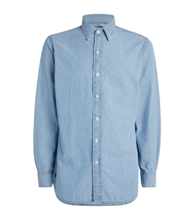 Shop Polo Ralph Lauren Chambray Long-sleeve Shirt In Blue