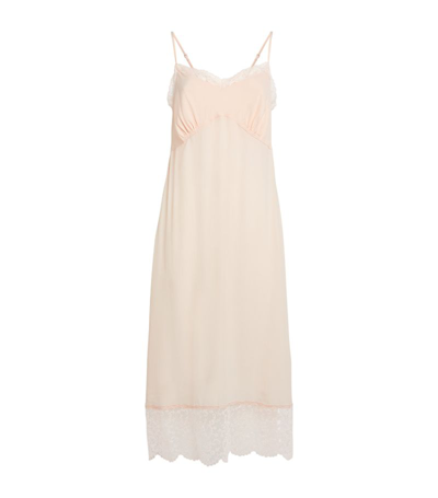 Shop Simone Rocha Lace-detail Slip Dress In Pink