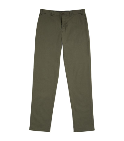 Shop Canali Stretch-cotton Chinos In Green