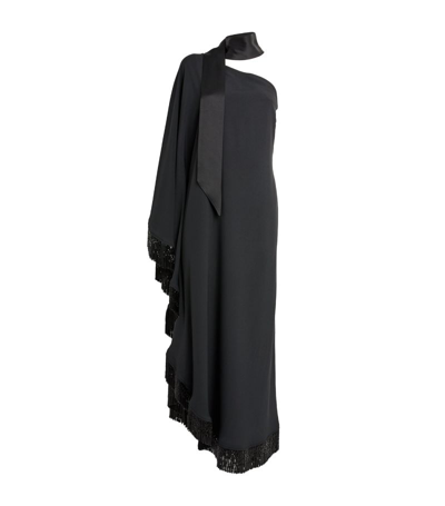 Shop Taller Marmo Fringed Ubud New Orleans Dress In Black