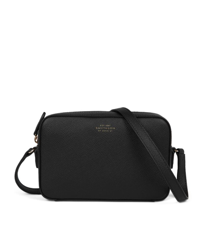 Shop Smythson Small Leather Camera Bag In Black
