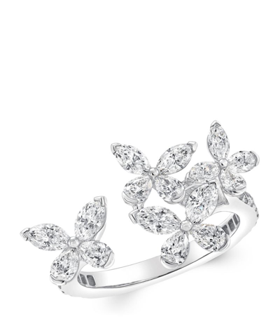 Shop Graff White Gold And Diamond Butterfly Ring