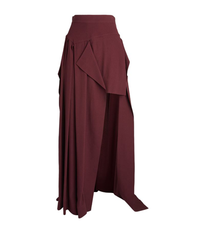 Shop Vivienne Westwood Asymmetric Nedda Maxi Skirt In Burgundy