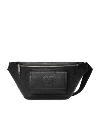 Shop Gucci Jumbo Gg Belt Bag In Black