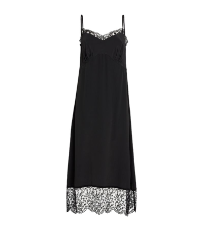 Shop Simone Rocha Lace-detail Slip Dress In Black