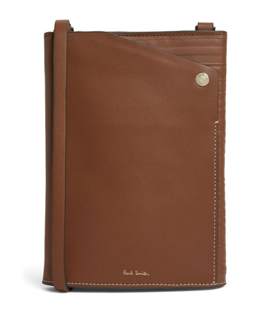 Shop Paul Smith Leather Cross-body Bag In Brown