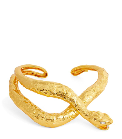 Shop Alexis Bittar Gold-plated Serpent Collar Necklace