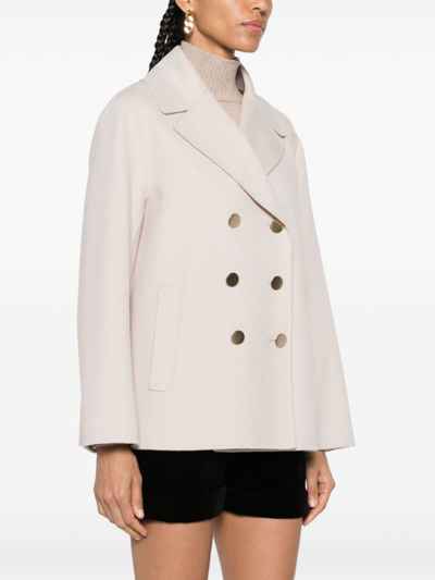 Shop 's Max Mara Wool Double-breasted Jacket In Beige