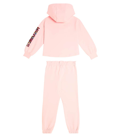 Moschino Cotton-blend Jersey Tracksuit In Pink