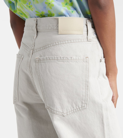 Citizen Of Humanity Paloma Mid-rise Wide-leg Jeans In Grey