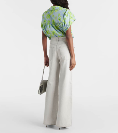 Citizen Of Humanity Paloma Mid-rise Wide-leg Jeans In Grey