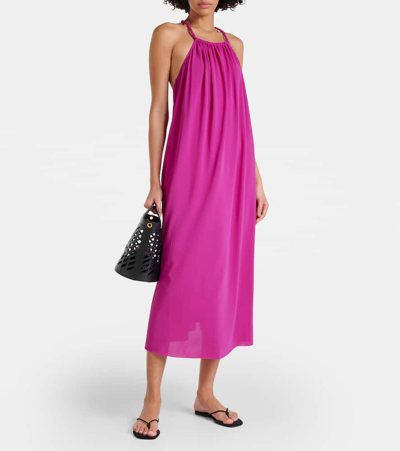 Eres Sheila Halterneck Maxi Dress In Pink