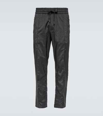 Shop Dolce & Gabbana Mid-rise Slim Pants In Black