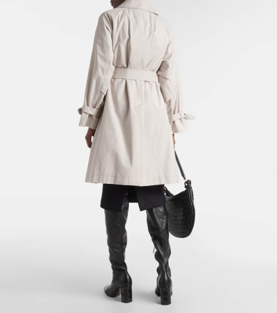 Shop Max Mara The Cube Titrench Cotton-blend Trench Coat In Beige