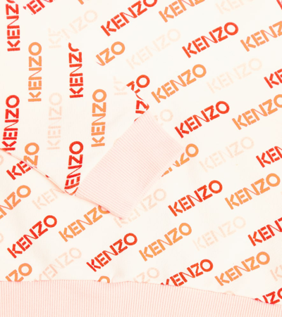 Shop Kenzo Logo Cotton Jersey Hoodie In Multicoloured