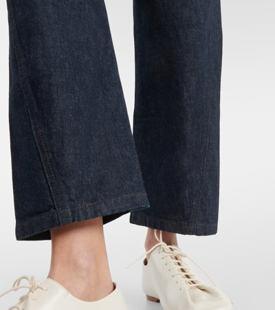 Shop Lemaire Twisted Mid-rise Straight Jeans In Blue