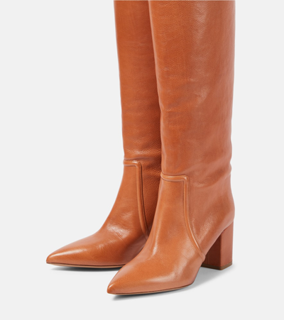Shop Paris Texas Anja Leather Knee-high Boots In Brown
