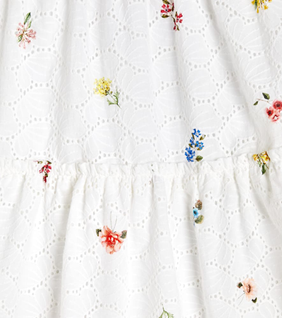 Shop Tartine Et Chocolat Embroidered Cotton Dress In White