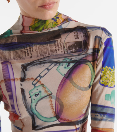Off-white X-ray-print Twist-detail Minidress In Multicoloured