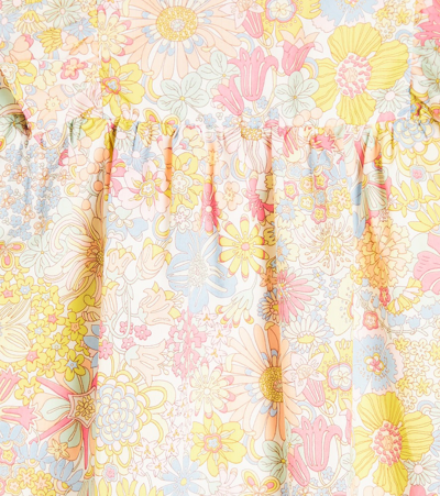 Shop Tartine Et Chocolat Floral Cotton Dress In Multicoloured