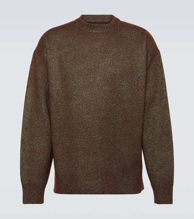 Shop Jil Sander Wool-blend Sweater In Brown