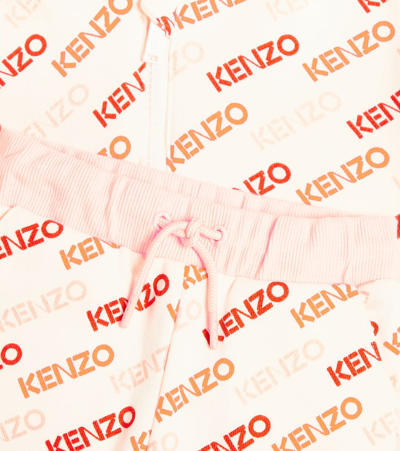 Shop Kenzo Baby Cotton Jersey Hoodie And Sweatpants Set In Multicoloured