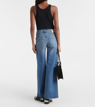 Shop Citizens Of Humanity Loli Mid-rise Wide-leg Jeans In Blue