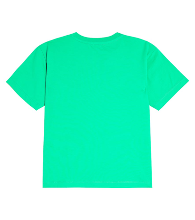 Balmain Logo Cotton Jersey T-shirt In Green