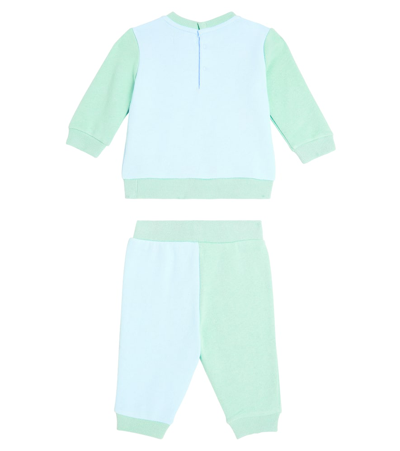 Shop Polo Ralph Lauren Baby Jersey Sweatshirt And Sweatpants Set In Multicoloured