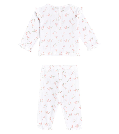 Shop Tartine Et Chocolat Baby Floral Cotton Pajamas In White