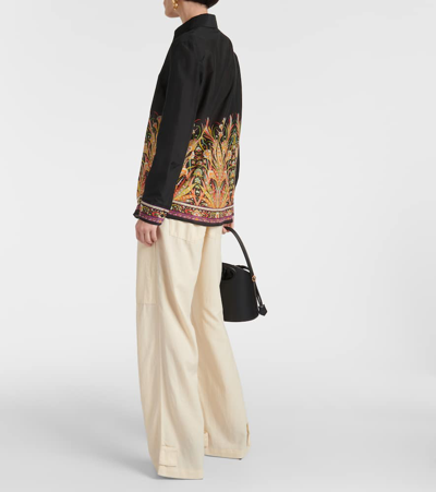 Etro Kaleidoscope-print Long-sleeve Button-front Voile Shirt In Multicoloured