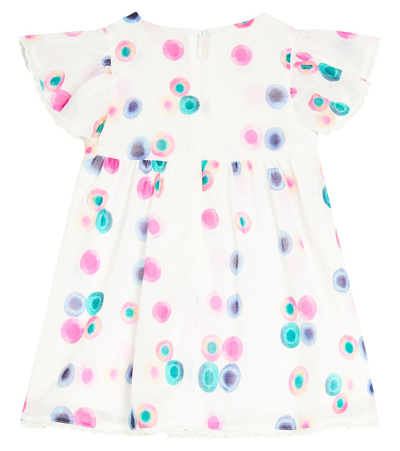 Shop Chloé Kids Baby Printed Cotton Dress In Multicoloured