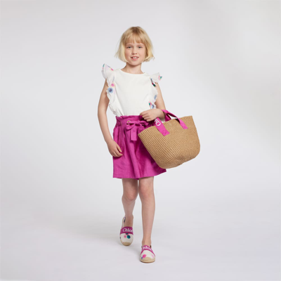 Shop Chloé Kids Cotton Blouse In White