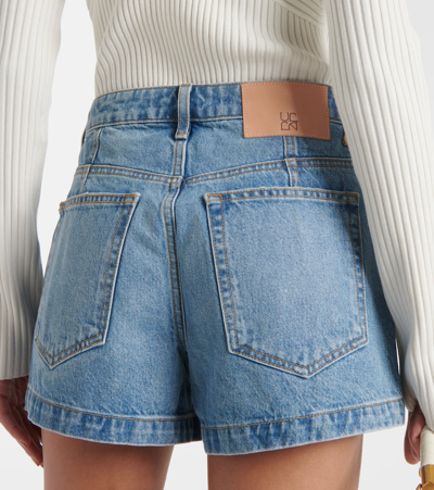 Shop Ulla Johnson High-rise Denim Shorts In Blue